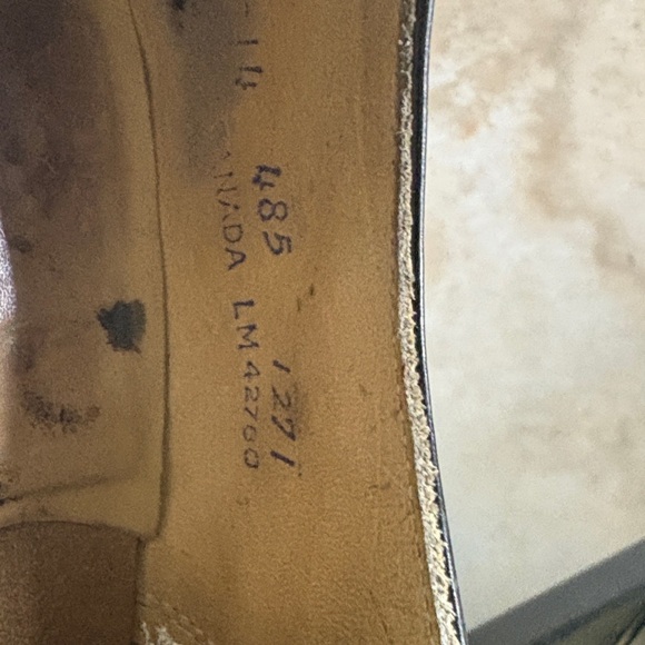 Classic Black Leather Men's Shoes vintage , handmade - Picture 5 of 11